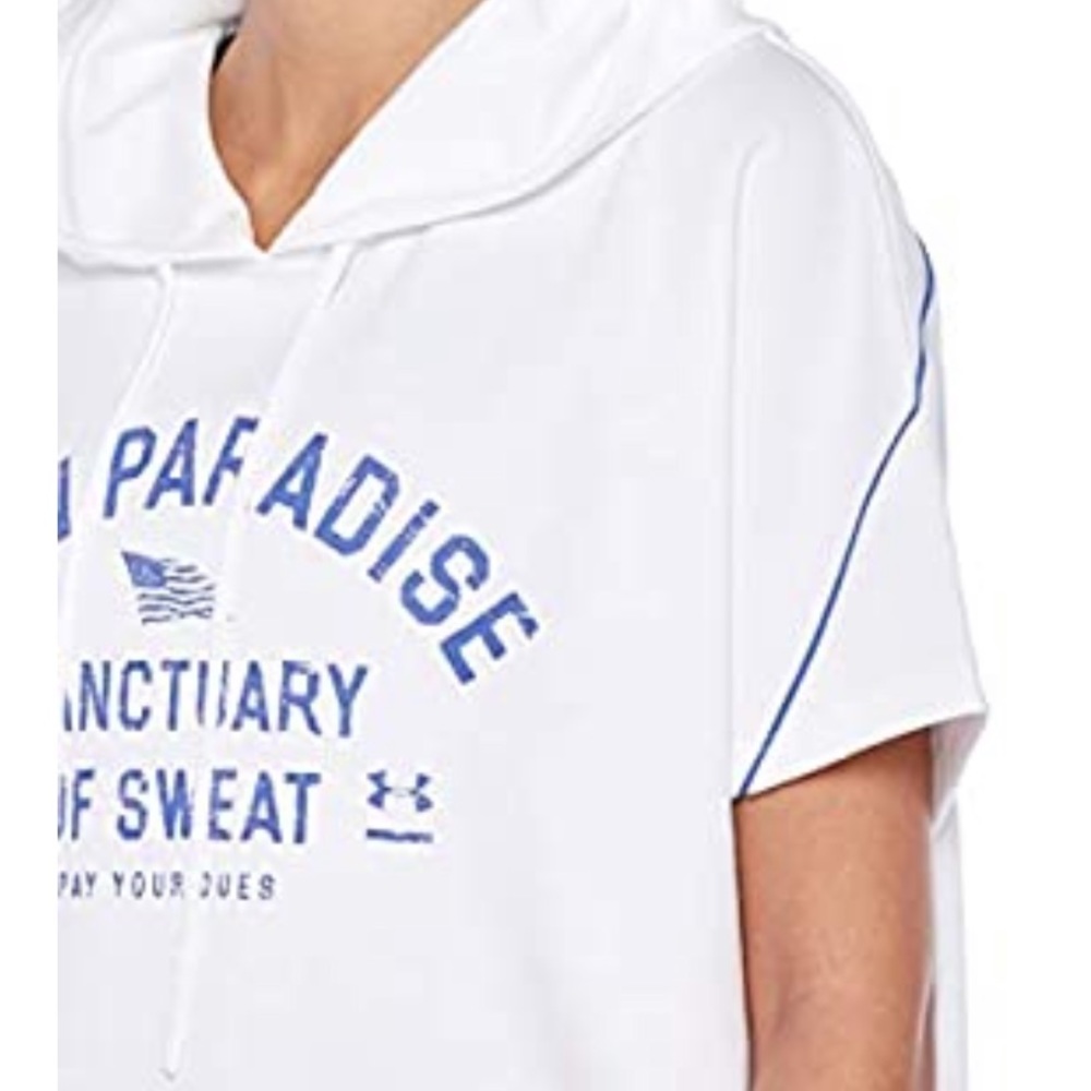 Under Armour The Rock Ss Tunic Hoodie White - Picture 7 of 7
